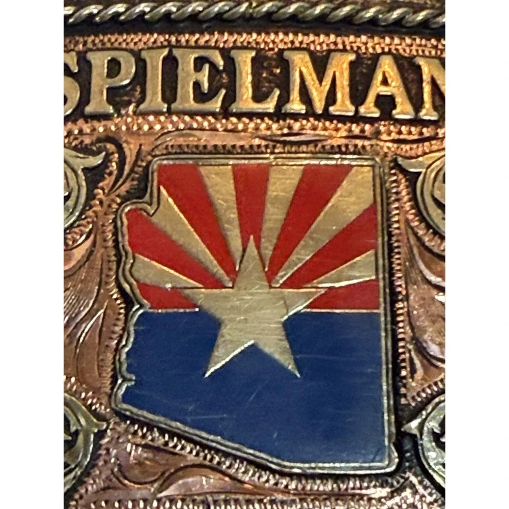 2004 Sheridan Buckle Co. Customized Belt Buckle Arizona 4.5